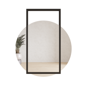 Зеркало в черной раме KRAUGS, 89 х 79 см