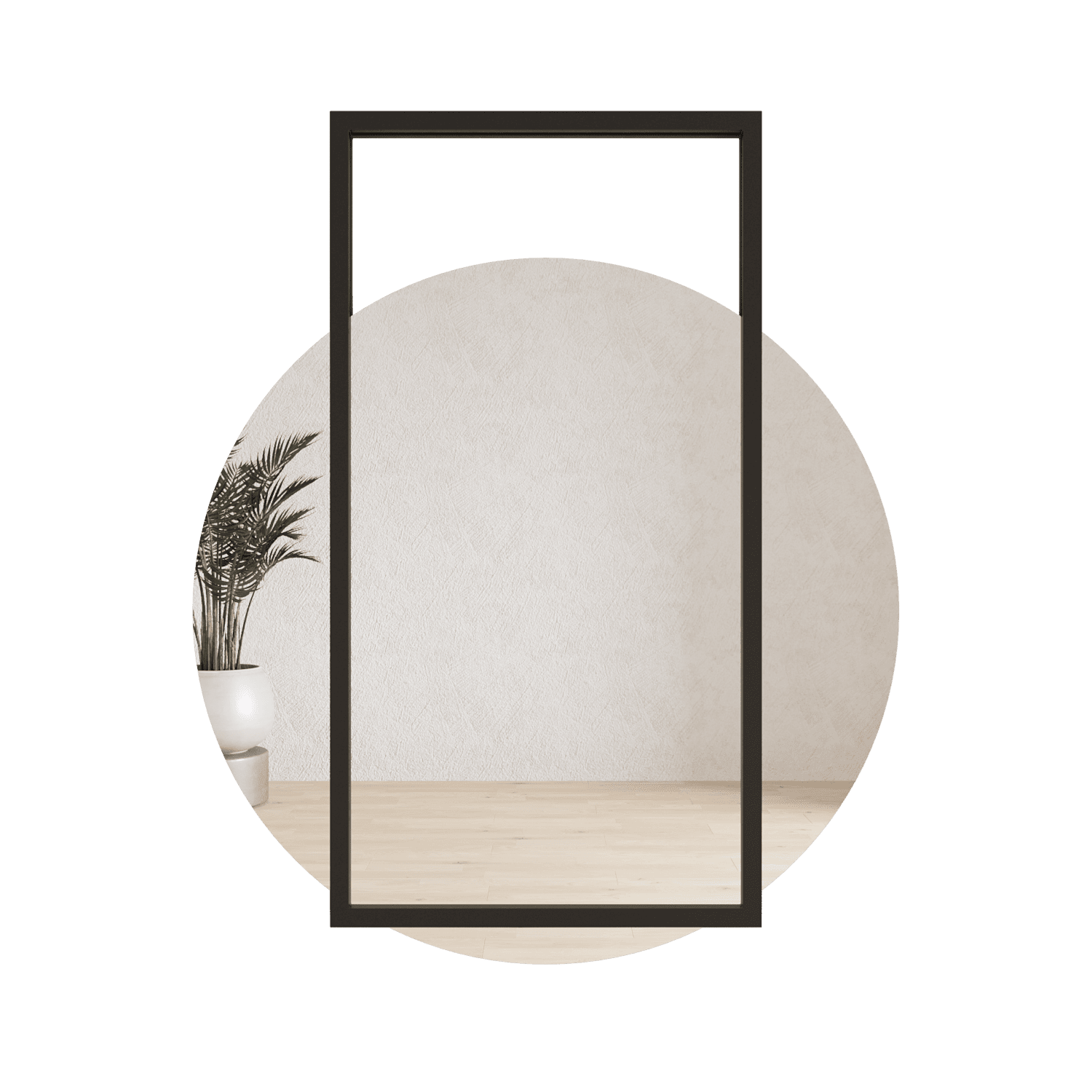 Зеркало в черной раме KRAUGS, 89 х 79 см