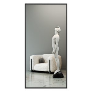 Зеркало в черной раме HALFEO XL, 200 х 100 см