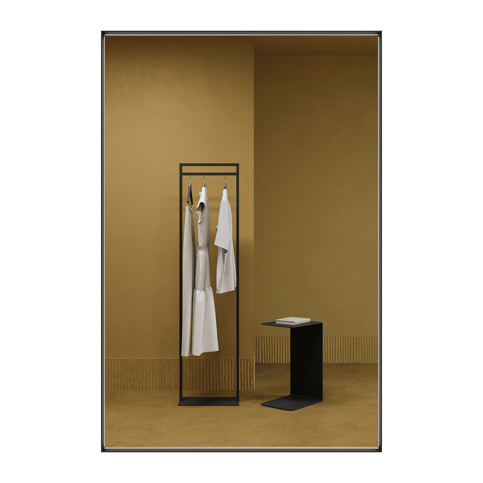 Зеркало в черной раме HALFEO S Slim, 120 х 80 см