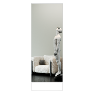 Зеркало в белой раме HALFEO Slim Leg, 220 х 80 см