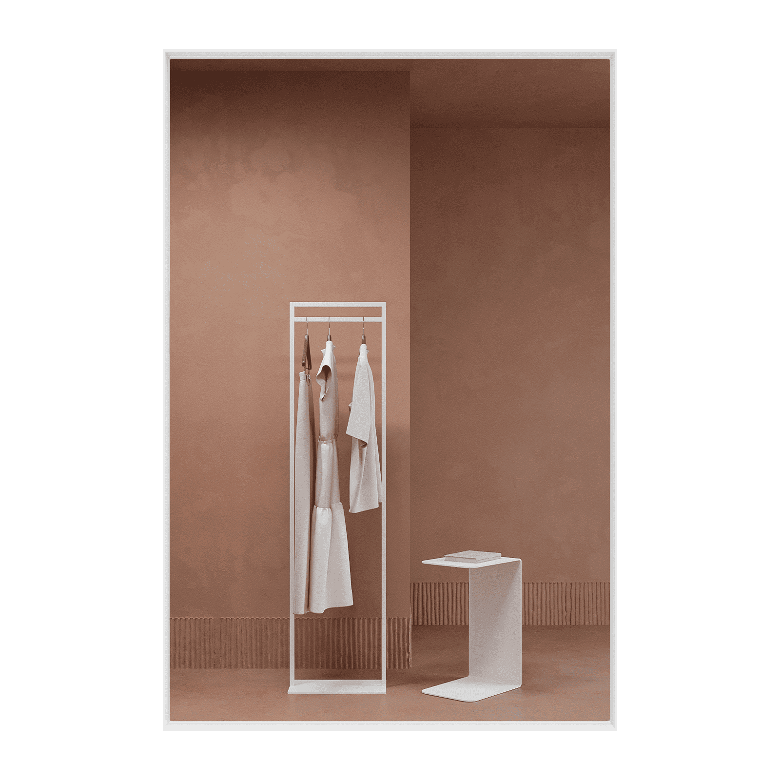 Зеркало в белой раме HALFEO S Slim, 120 х 80 см