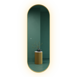 Зеркало в золотой раме с подсветкой 3 в 1, NOLVIS L LED, 180 х 60 см