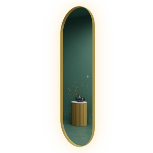 Зеркало в золотой раме с подсветкой 3 в 1, NOLVIS L LED, 180 х 60 см