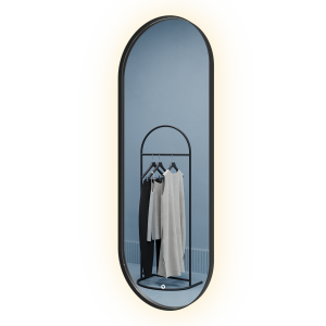 Зеркало в черной раме с подсветкой 3 в 1, NOLVIS M LED, 136 x 51 см