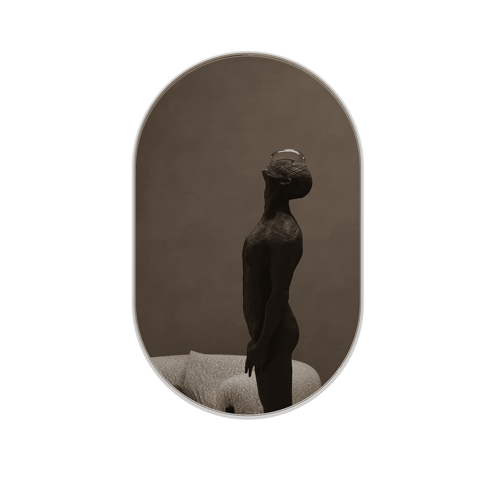 Зеркало в белой раме NOLVIS S, 81 х 51 см