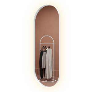 Зеркало в белой раме с подсветкой 3 в 1, NOLVIS M LED, 136 x 51 см