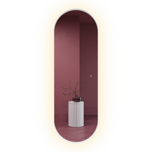 Зеркало в белой раме с подсветкой 3 в 1, NOLVIS L LED, 180 х 60 см