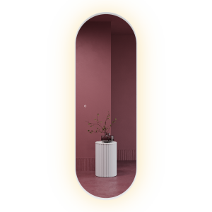 Зеркало в белой раме с подсветкой 3 в 1, NOLVIS L LED, 180 х 60 см