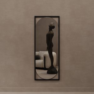 Зеркало в черной раме KVADEN M, 139 х 54 см