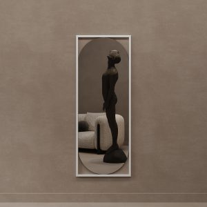 Зеркало в белой раме KVADEN M, 139 х 54 см