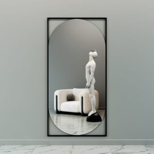 Зеркало в черной раме KVADEN XL, 200 х 100 см