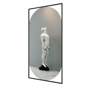 Зеркало в черной раме KVADEN XL, 200 х 100 см