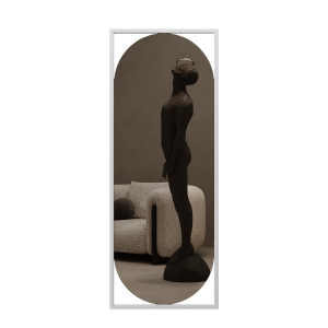 Зеркало в белой раме KVADEN M, 139 х 54 см