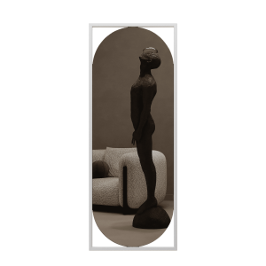 Зеркало в белой раме KVADEN M, 139 х 54 см