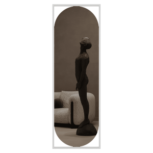 Зеркало в белой раме KVADEN L, 180 х 60 см