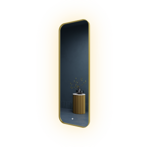 Зеркало в золотой раме с подсветкой 3 в 1, KUVINO M LED, 150 x 50 см