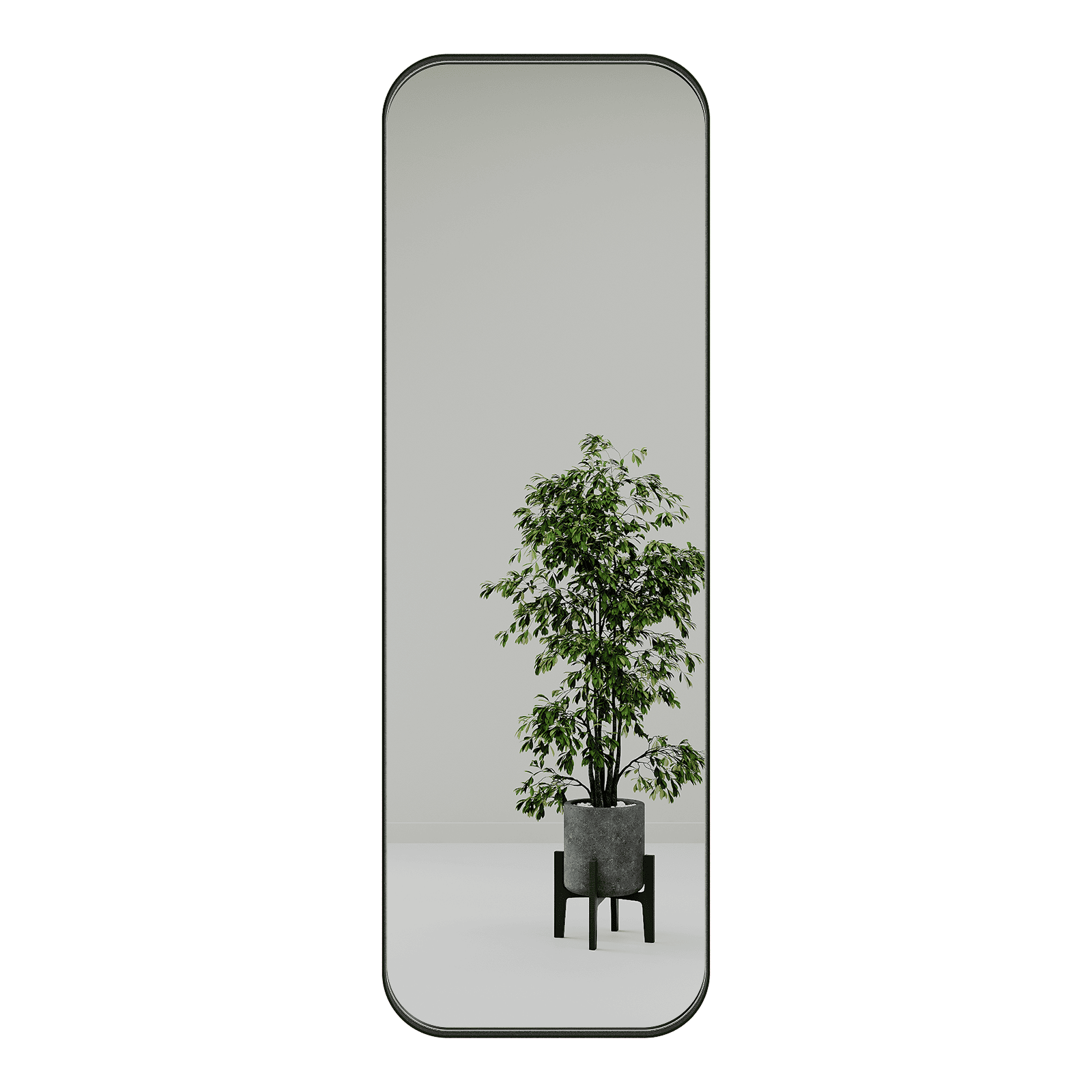 Зеркало в черной раме KUVINO M, 150 х 50 см