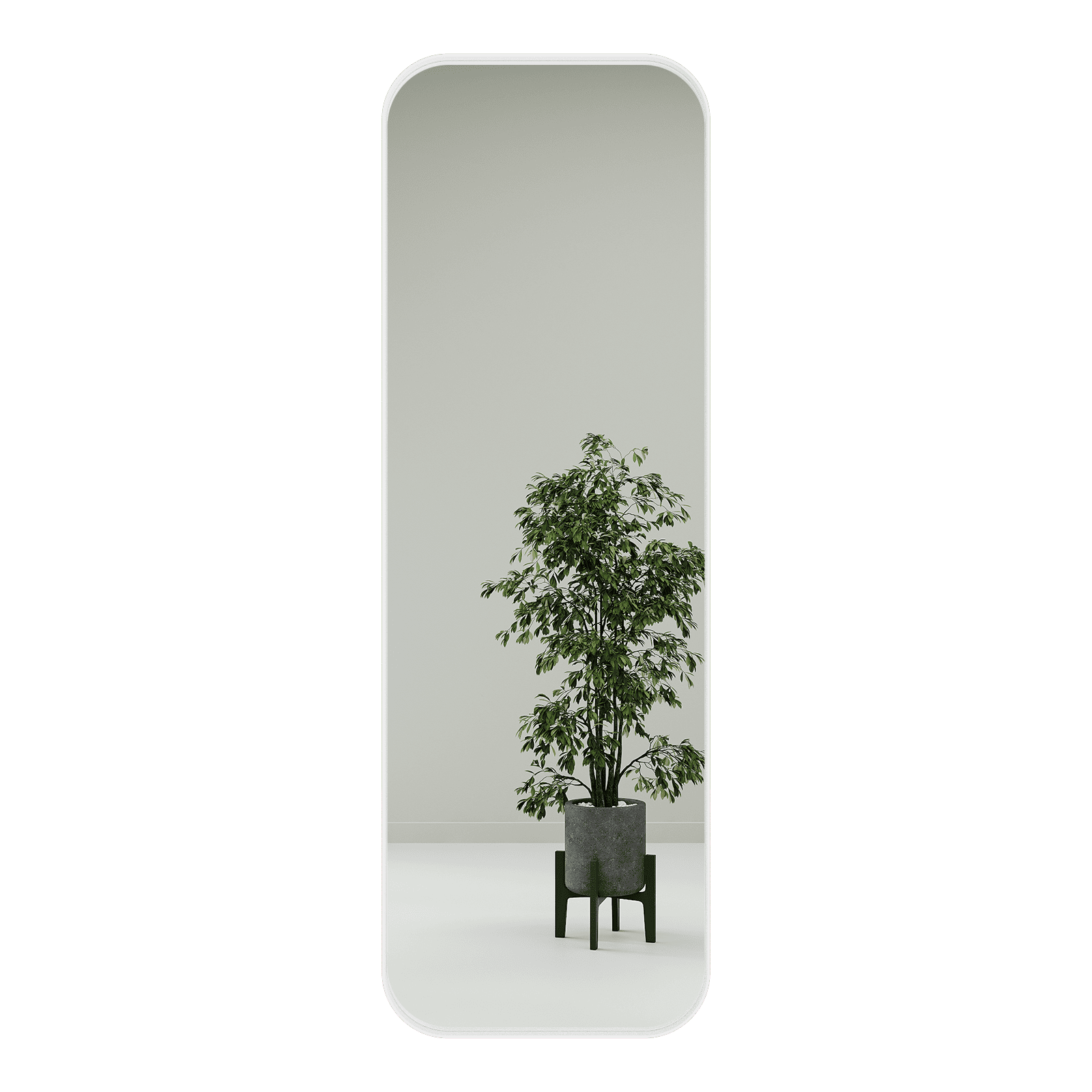 Зеркало в белой раме KUVINO M, 150 х 50 см