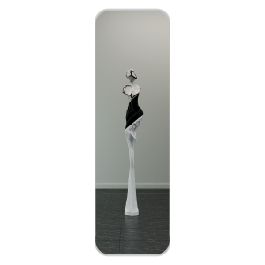 Зеркало в белой раме KUVINO L, 180 х 55 см