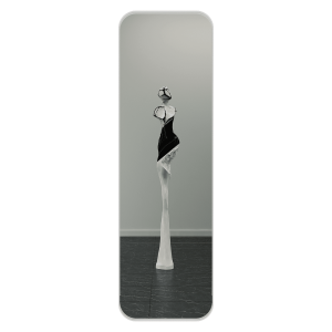 Зеркало в белой раме KUVINO L, 180 х 55 см