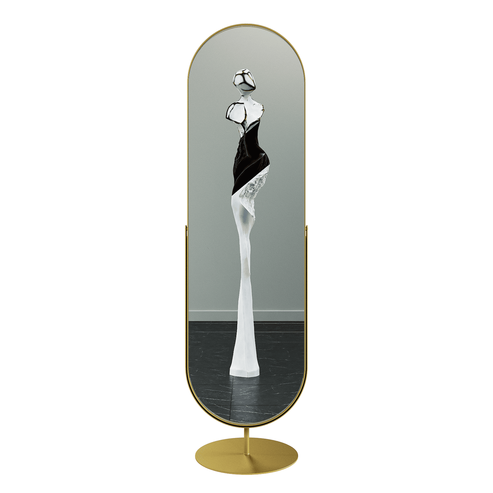 Зеркало в золотой раме OZEVIS, 165 х 46 см