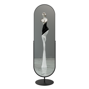 Зеркало в черной раме OZEVIS, 165 х 46 см