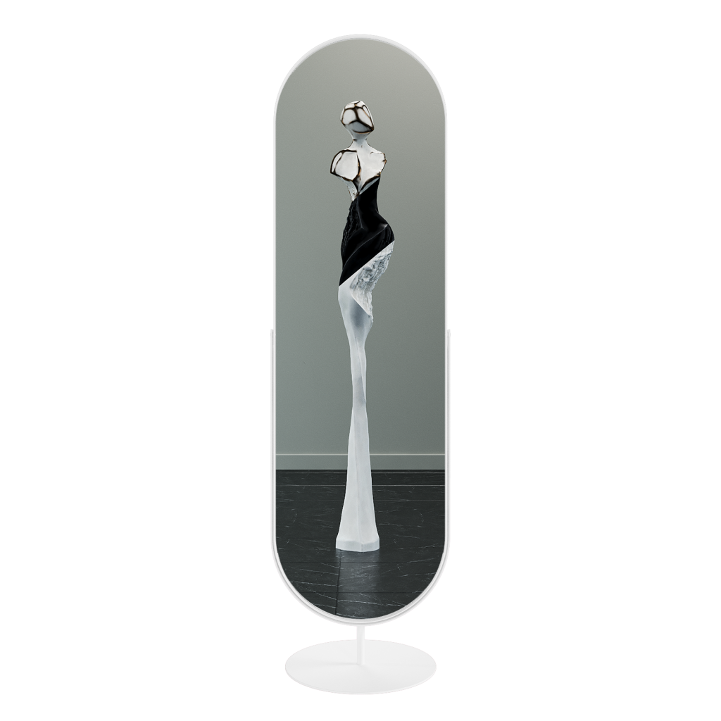 Зеркало в белой раме OZEVIS, 165 х 46 см