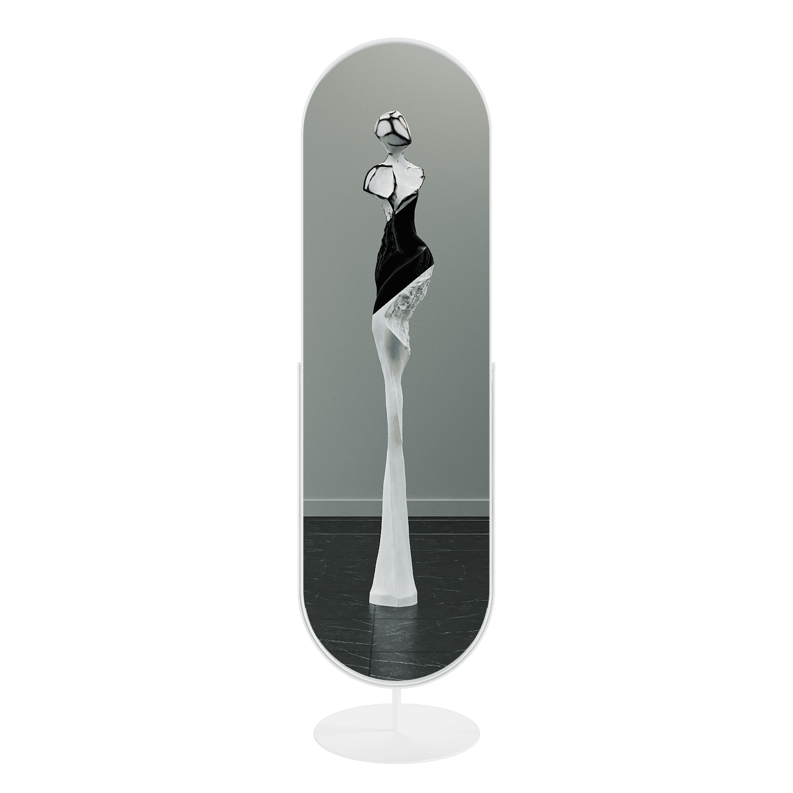 Зеркало в белой раме OZEVIS, 165 х 46 см