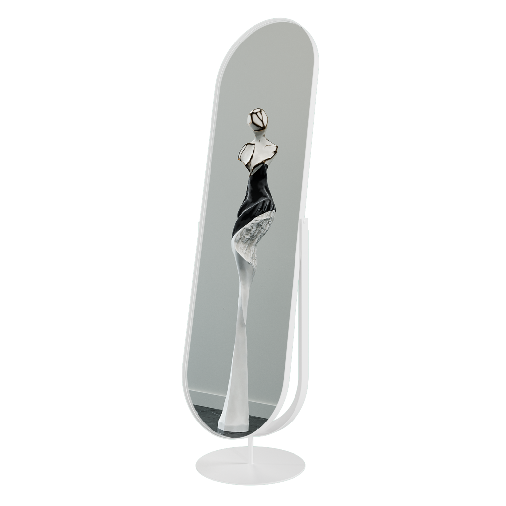 Зеркало в белой раме OZEVIS, 165 х 46 см