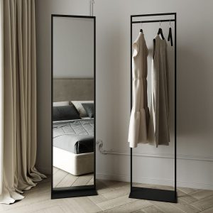 Зеркало в черной раме ZELISO-2, 185 х 45 см