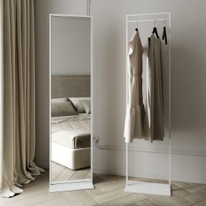 Зеркало в белой раме ZELISO-2, 185 х 45 см