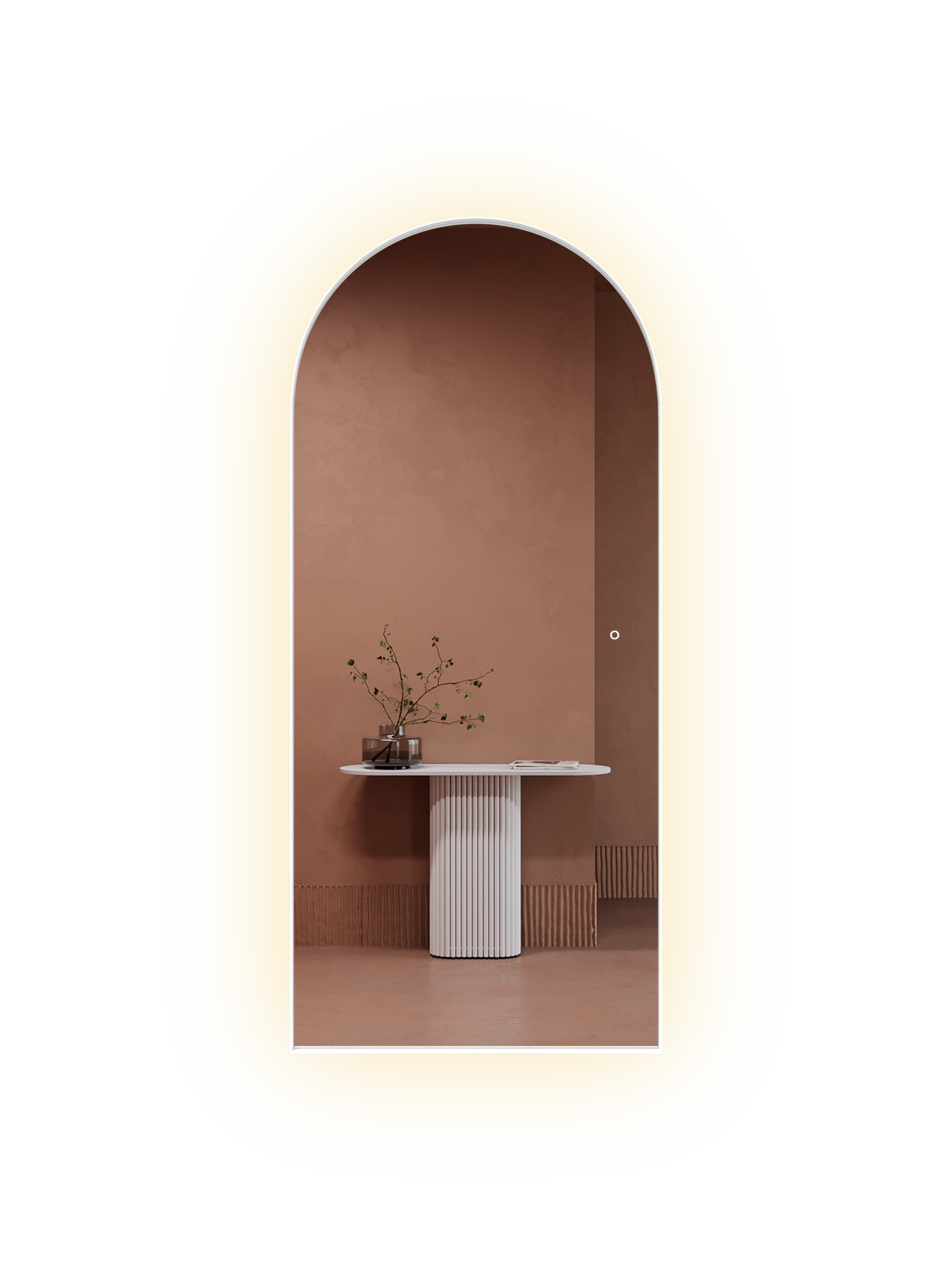 Зеркало в белой раме с подсветкой 3 в 1, ARKIS L LED, 180 x 80 см