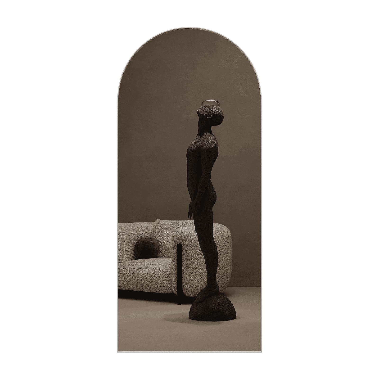 Зеркало в белой раме ARKIS, 180 х 80 см