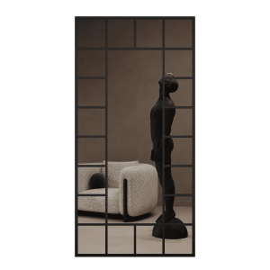 Зеркало-окно в черной раме WINDIX, 200 х 120 см