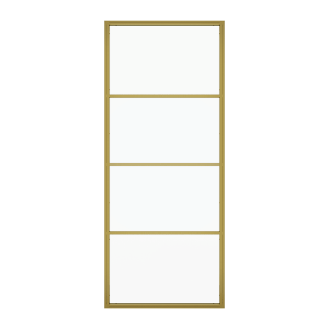 Перегородка с бесцветным стеклом ZONIQUE золотая, 220 х 90 см