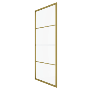 Перегородка с бесцветным стеклом ZONIQUE золотая, 220 х 90 см