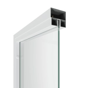 Перегородка с бесцветным стеклом ZONIQUE белая, 200 х 100 см