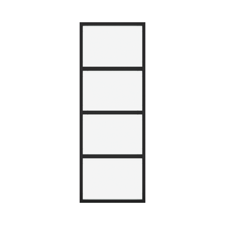 Перегородка с матовым стеклом ZONIQUE черная, 220 х 100 см