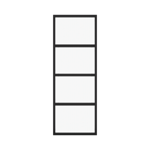 Перегородка с рифленым стеклом ZONIQUE черная, 200 х 70 см