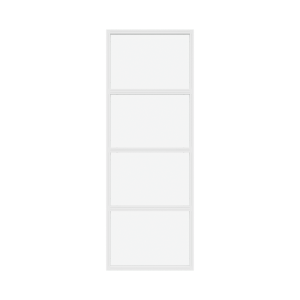 Перегородка с матовым стеклом ZONIQUE белая, 240 х 70 см