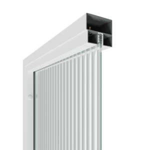 Перегородка с рифленым стеклом ZONIQUE белая, 200 х 100 см