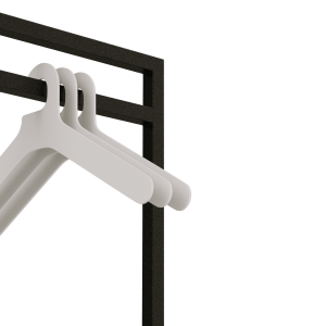 Вешалка черная ZILOSI, 185 х 45 см