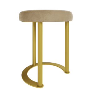 Пуф HORSIX 38 х 38 см, бежевое сиденье/золотой