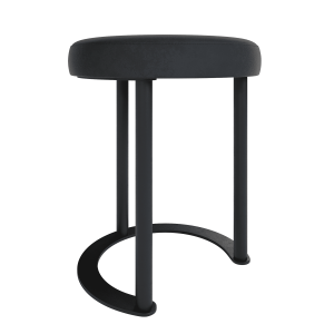 Пуф HORSIX 38 х 38 см, черное сиденье/черный