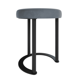 Пуф HORSIX 38 х 38 см, серое сиденье/черный