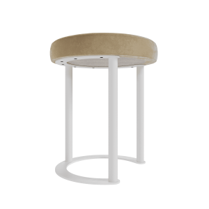 Пуф HORSIX 38 х 38 см, бежевое сиденье/белый