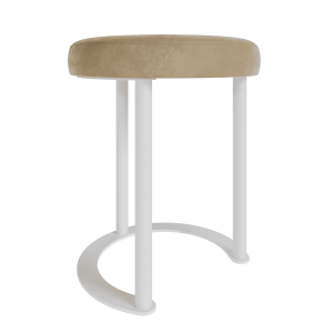 Пуф HORSIX 38 х 38 см, бежевое сиденье/белый