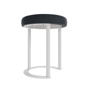 Пуф HORSIX 38 х 38 см, черное сиденье/белый