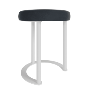 Пуф HORSIX 38 х 38 см, черное сиденье/белый